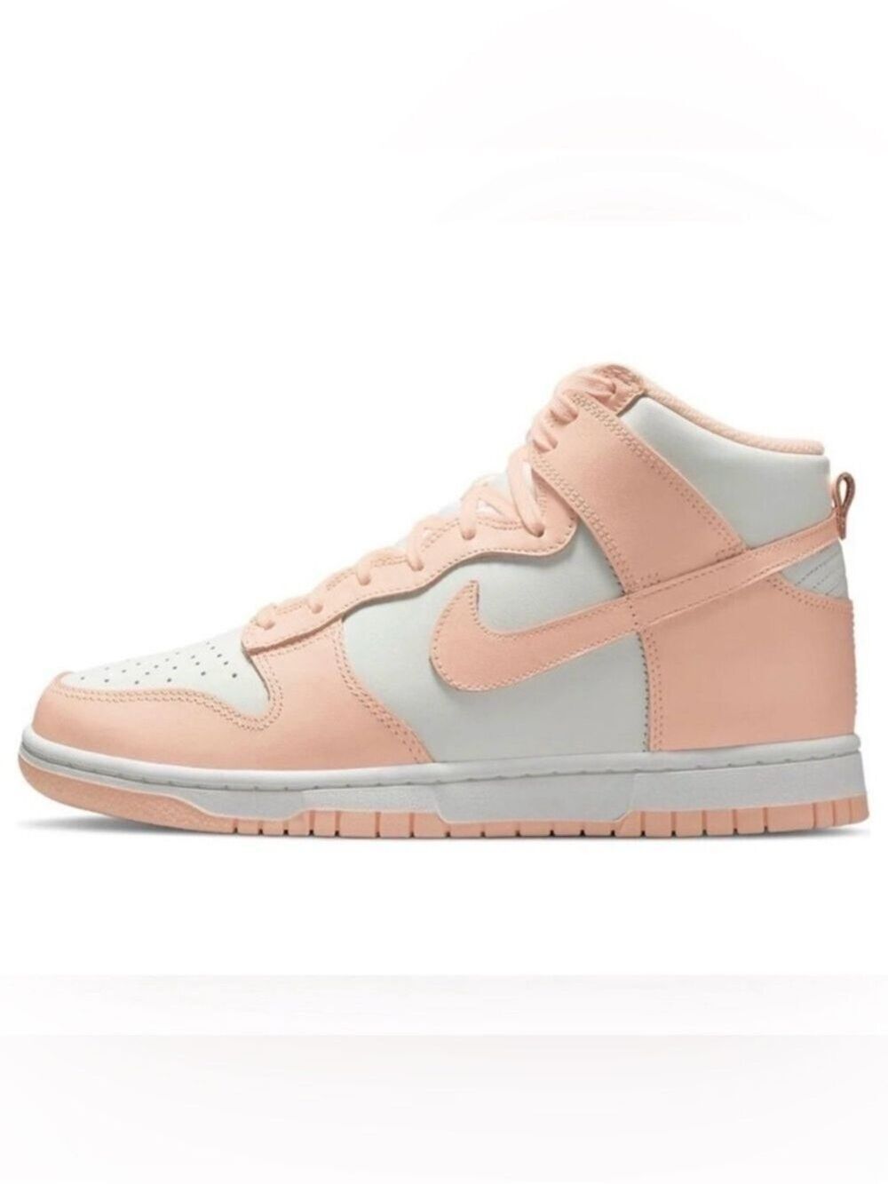 Nike Women’s High-Top Crimson tint pink and white dunk Sneakers size 8.5